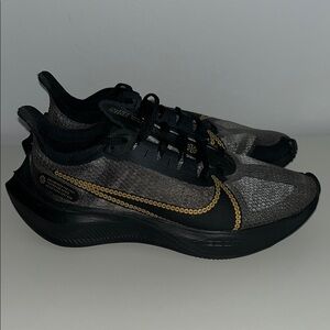 Nike Black and Gold Running Shoes